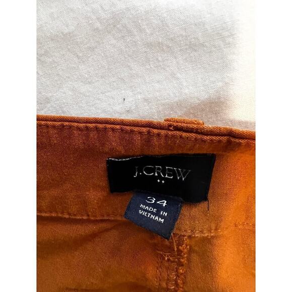J.Crew Factory Women's High-rise patch-pocket wide-leg pant Burnt Sienna Size 34 - Picture 7 of 10